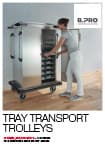 Tray transport trolley